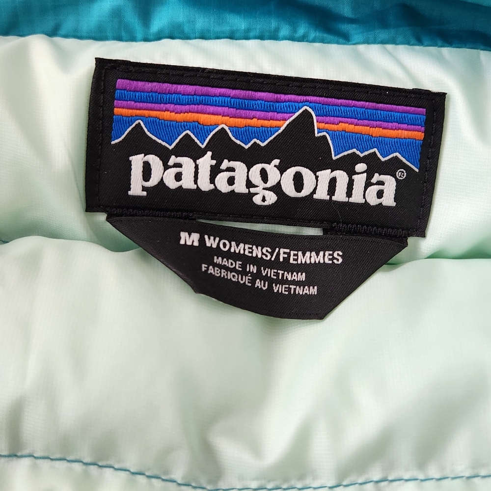 Patagonia Down Puffer Sweater Vest Womens Medium Blue Granola Gorpcore Outdoor - Picture 4 of 8